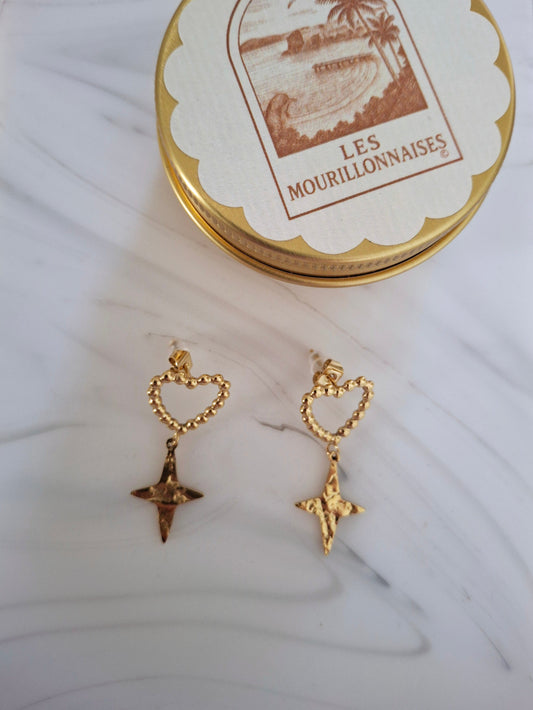 Boucles d'oreilles Blake étoile