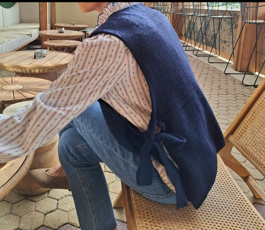 Pull Gustave Marine sans manches