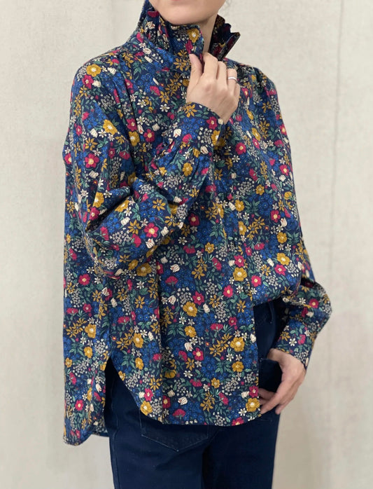 Chemise  Léon col victorien volantée 100%coton
