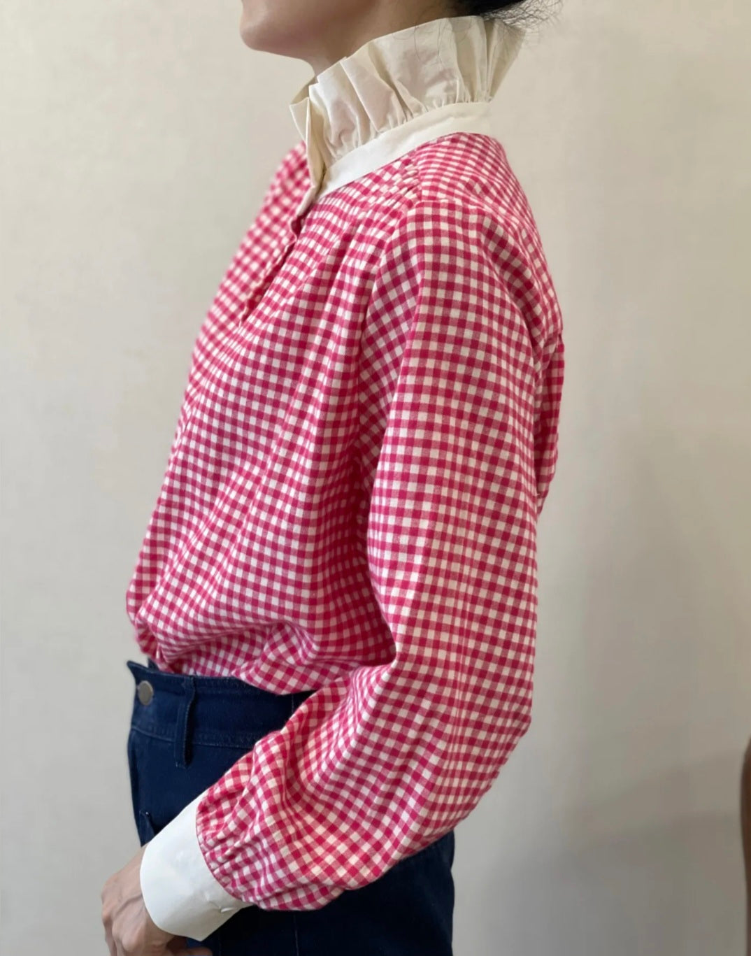 Chemise Orpheas vichy fuchsia