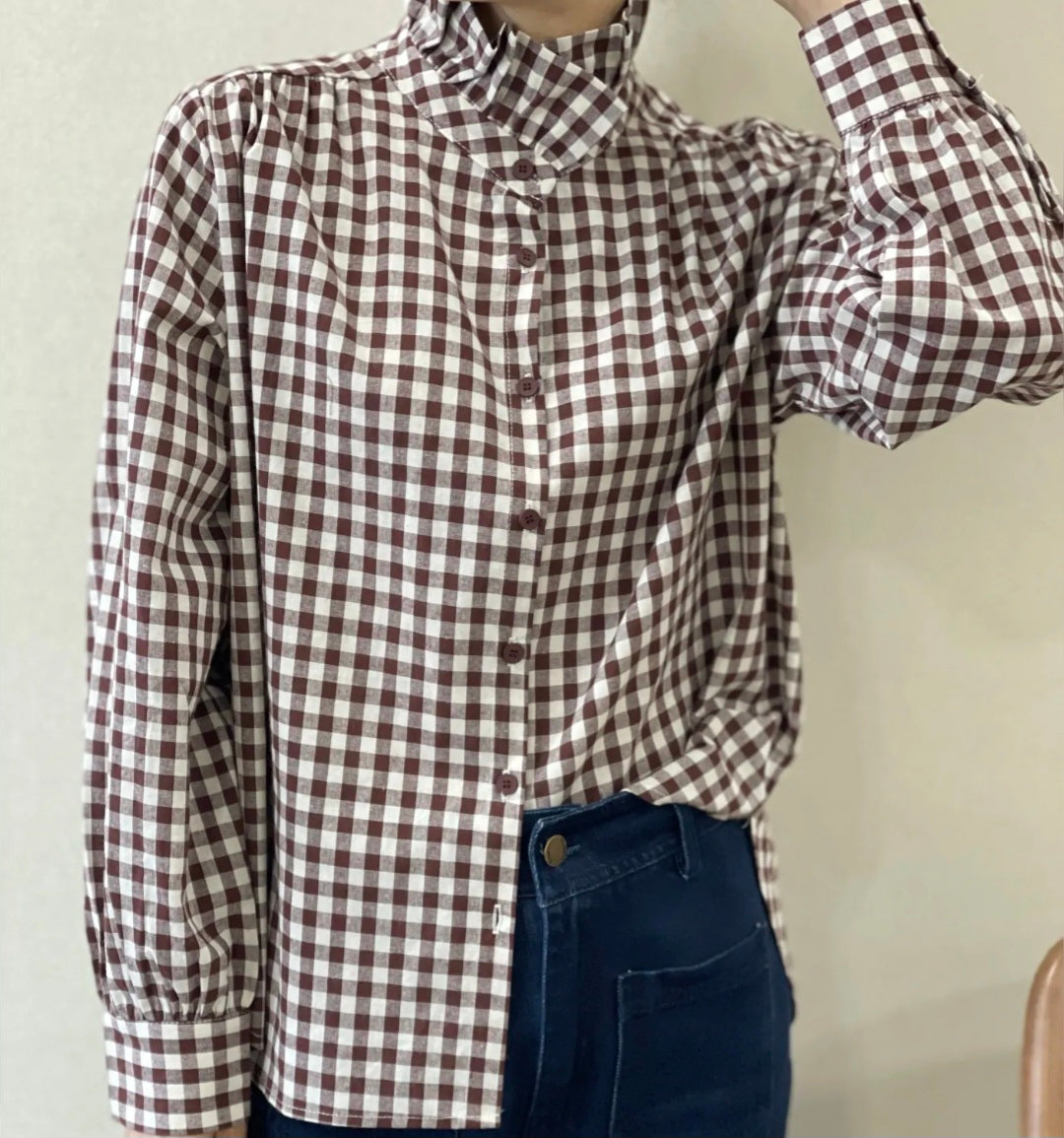Chemise Bérénice vichy chocolat