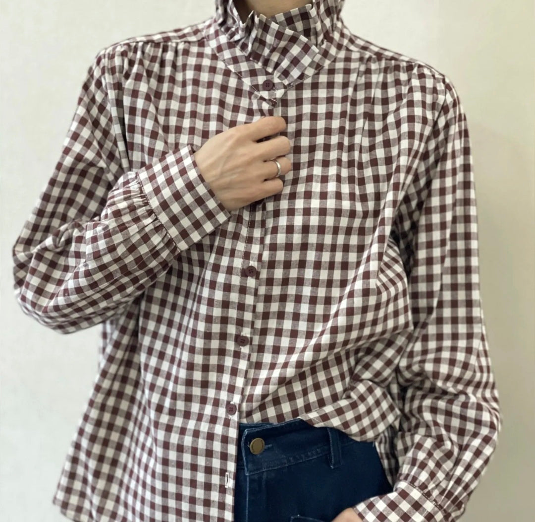 Chemise Bérénice vichy chocolat