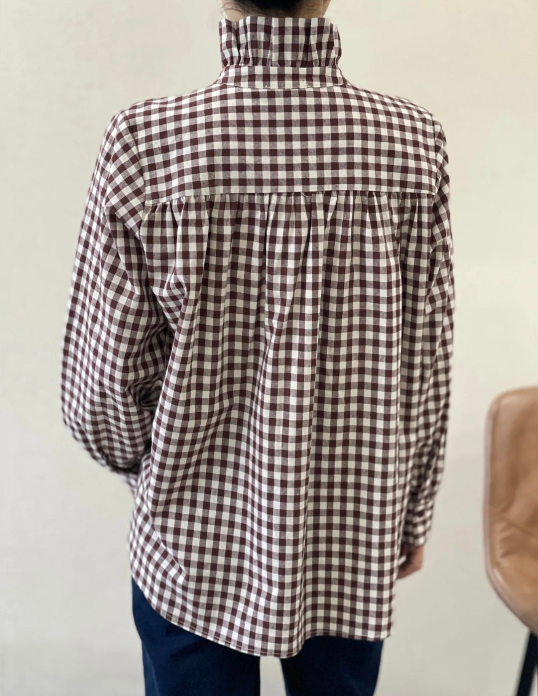 Chemise Bérénice vichy chocolat