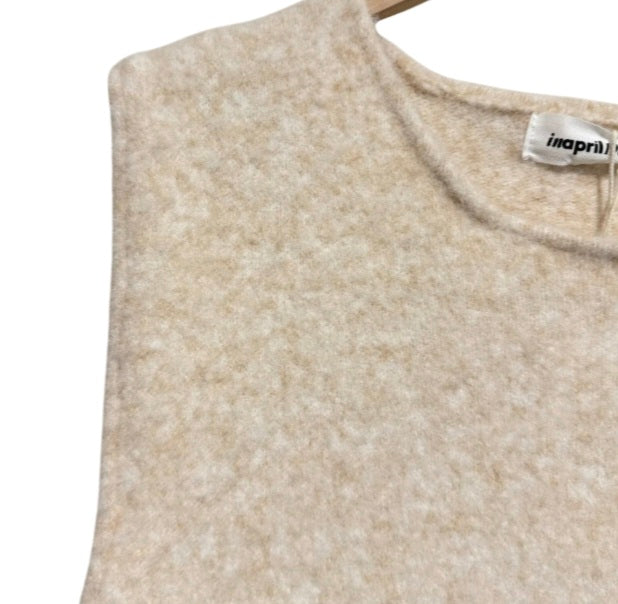 Pull sans manches Amédée beige