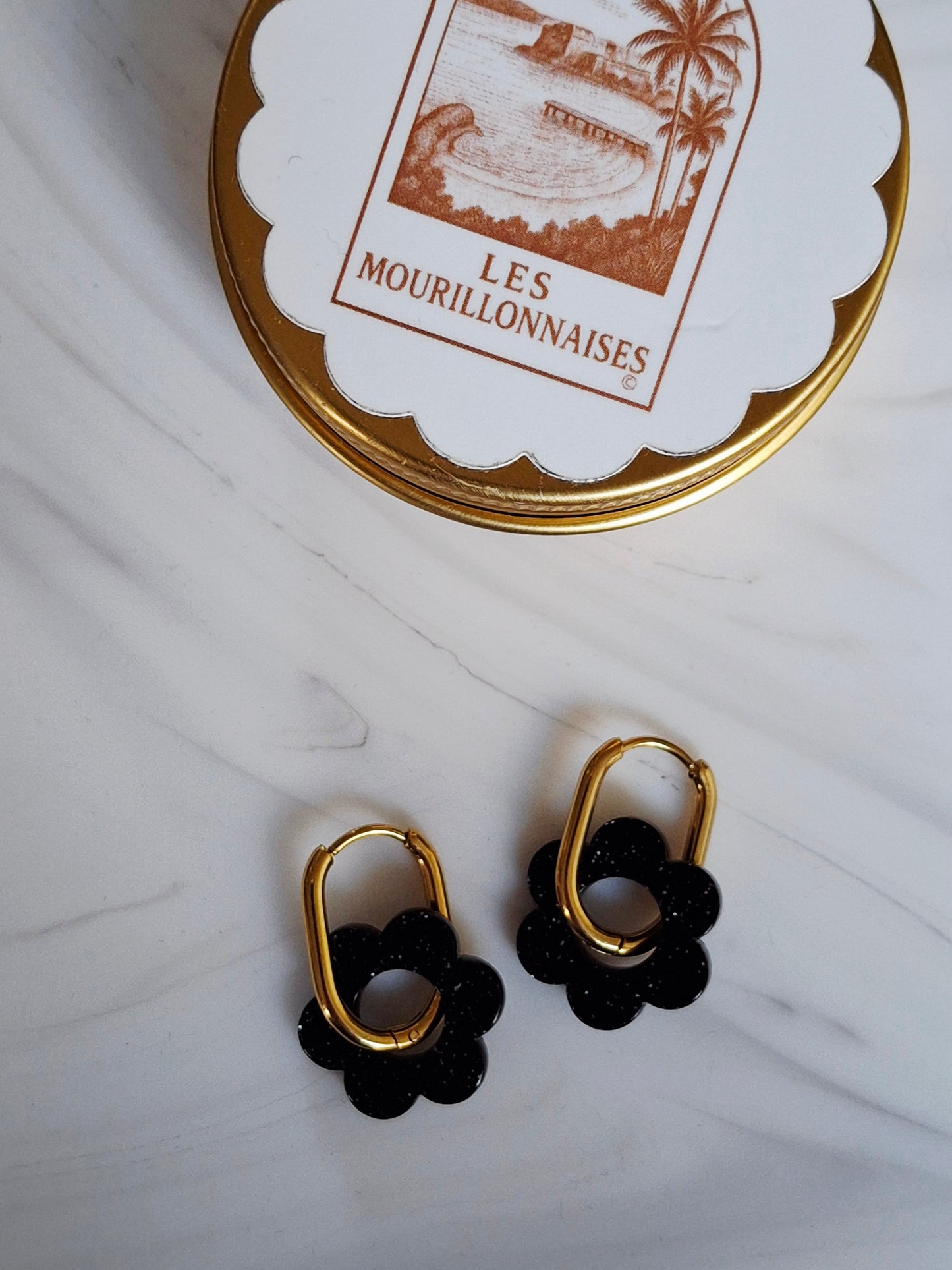 Boucles d’oreilles Pia – nuit noir