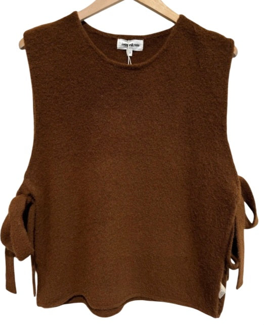 Pull sans manches Amédée marron