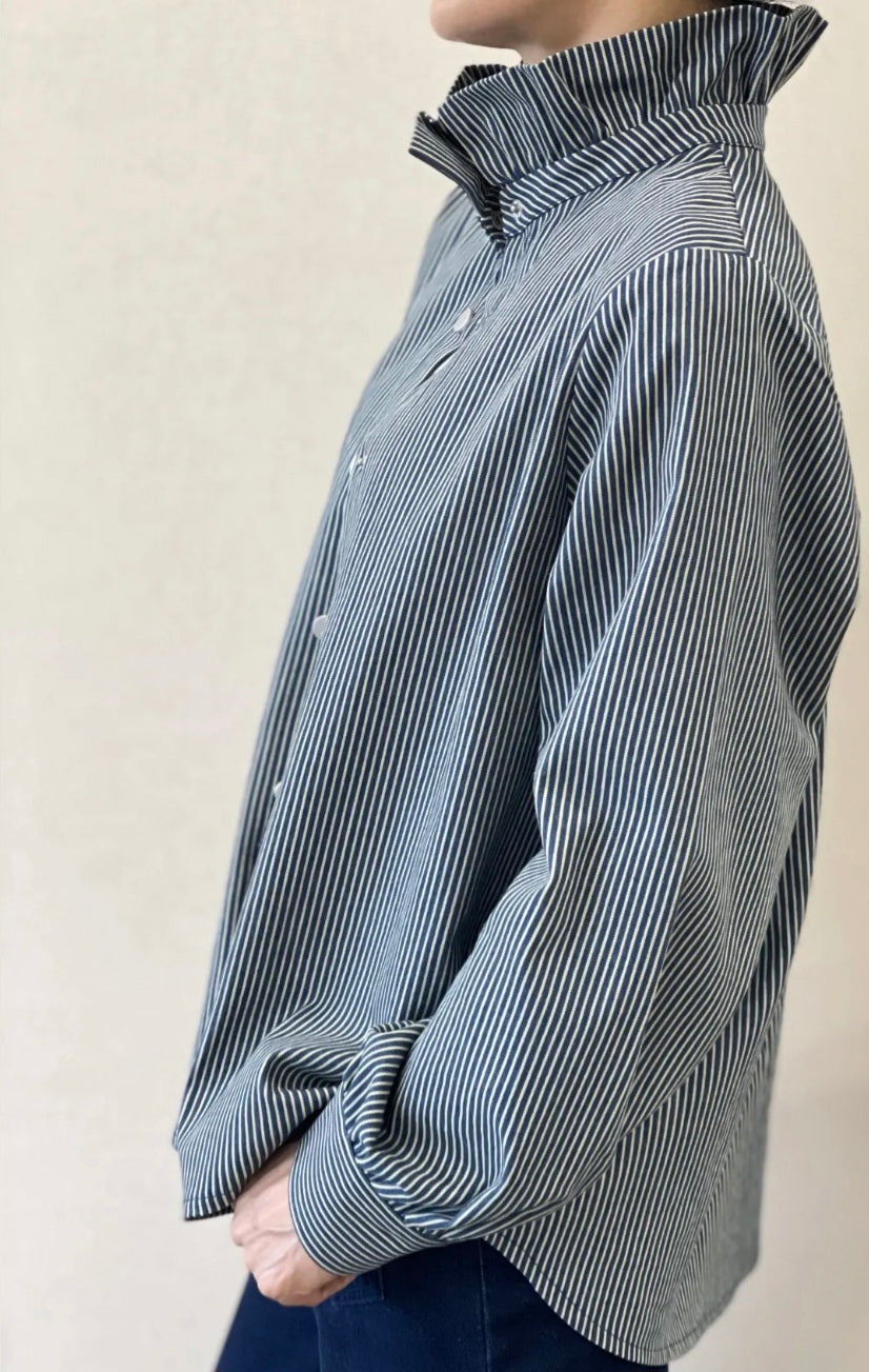 Surchemise Alba rayure marine
