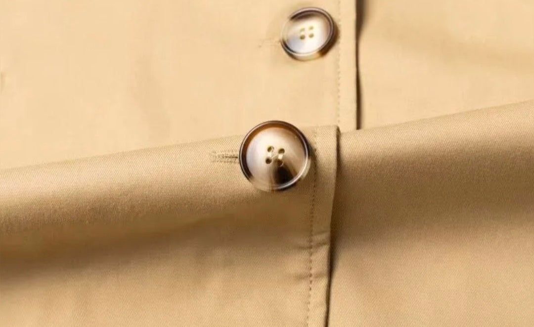 Cape Marcel trench en coton beige