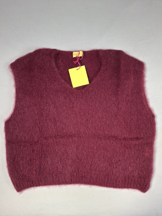 Pull Philippe bordeaux 80% mohair