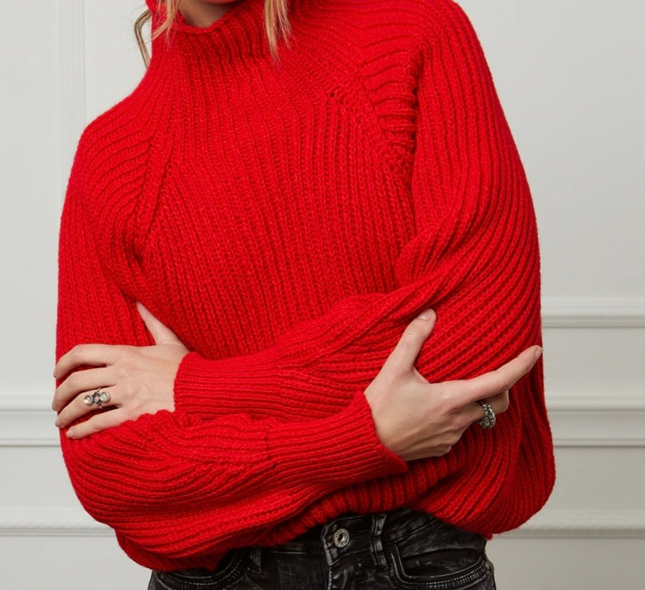 Pull Louis rouge 100% laine