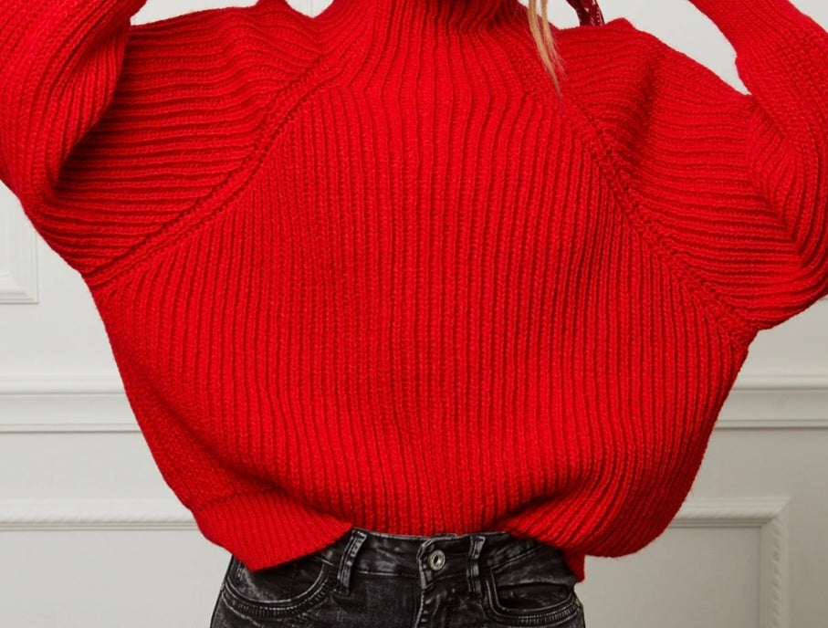 Pull Louis rouge 100% laine