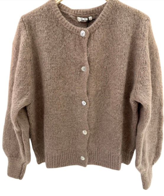 Gilet Bérénice en maille mohair manches longues