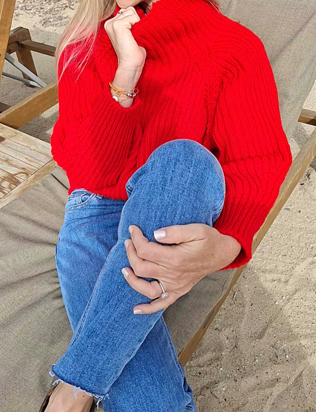 Pull Louis rouge 100% laine