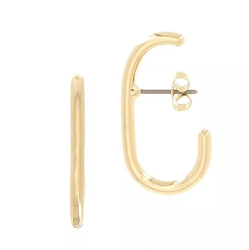 Boucles d'oreilles Orfeo barre arrondie