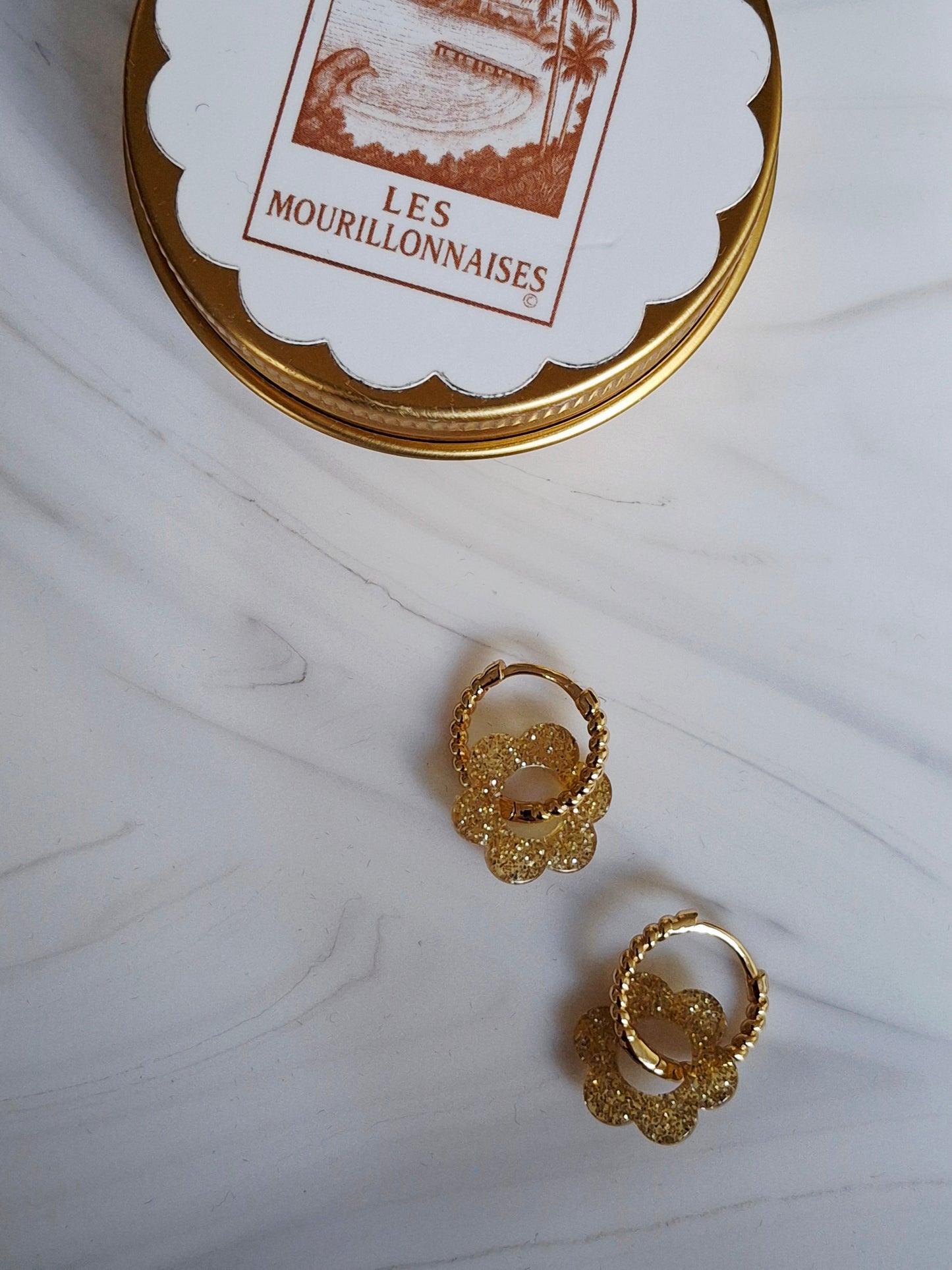 Boucles d’oreilles Pio variante créole ronde