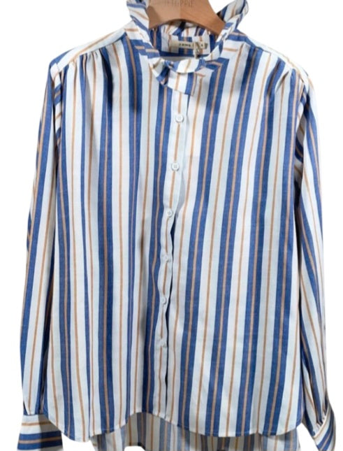 Chemise Axel rayures à col victorien