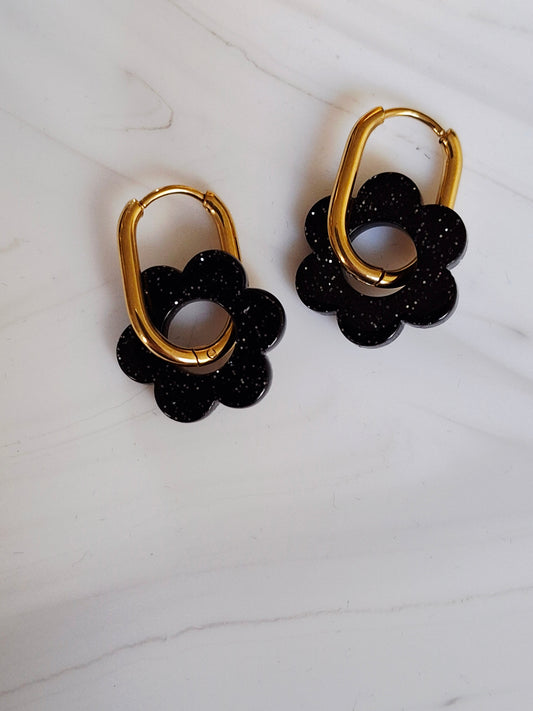 Boucles d’oreilles Pia – nuit noir
