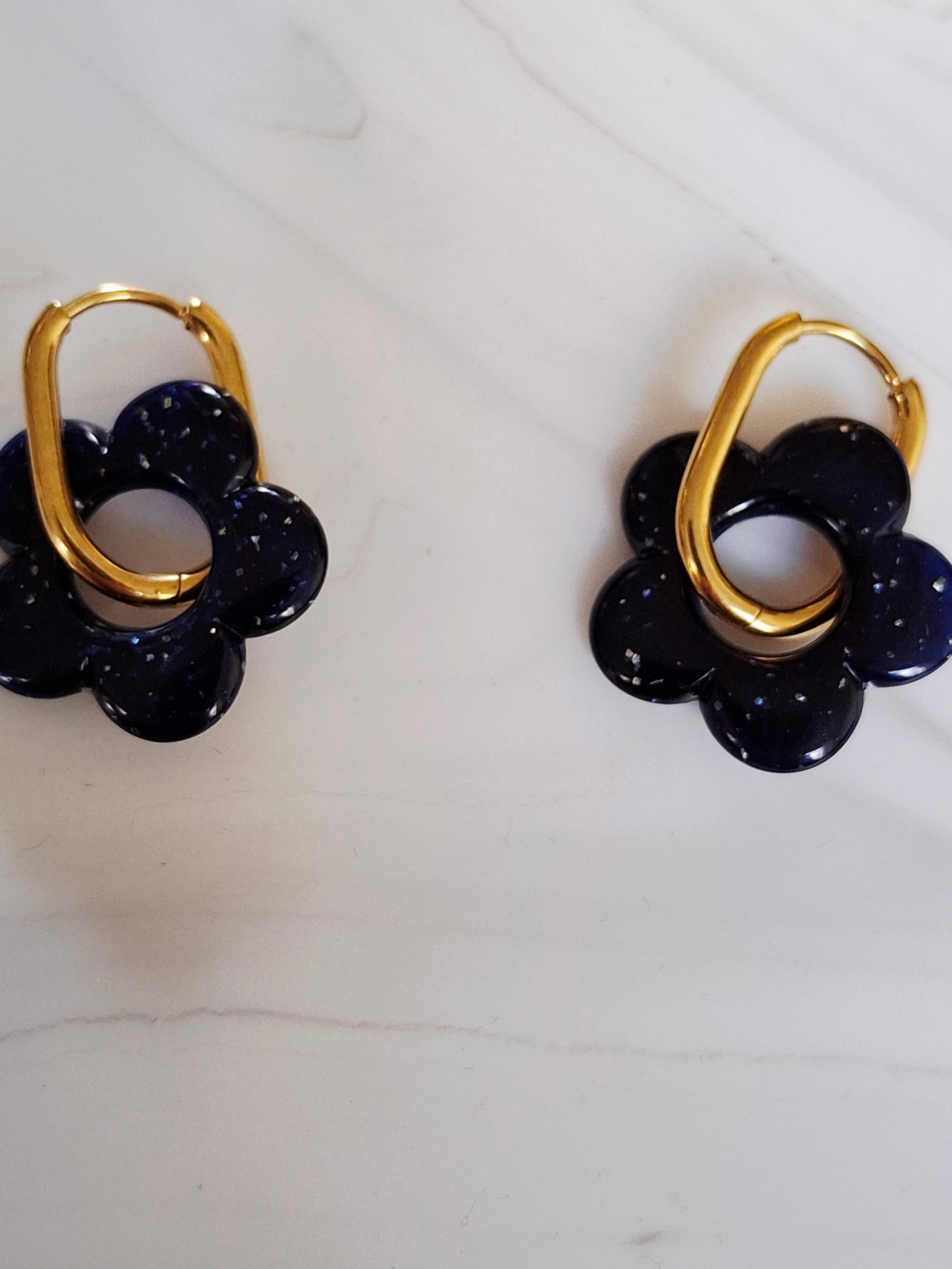 Boucles d’oreilles Pia – bleu nuit
