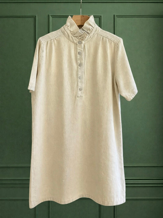 Robe mano col victorien beige