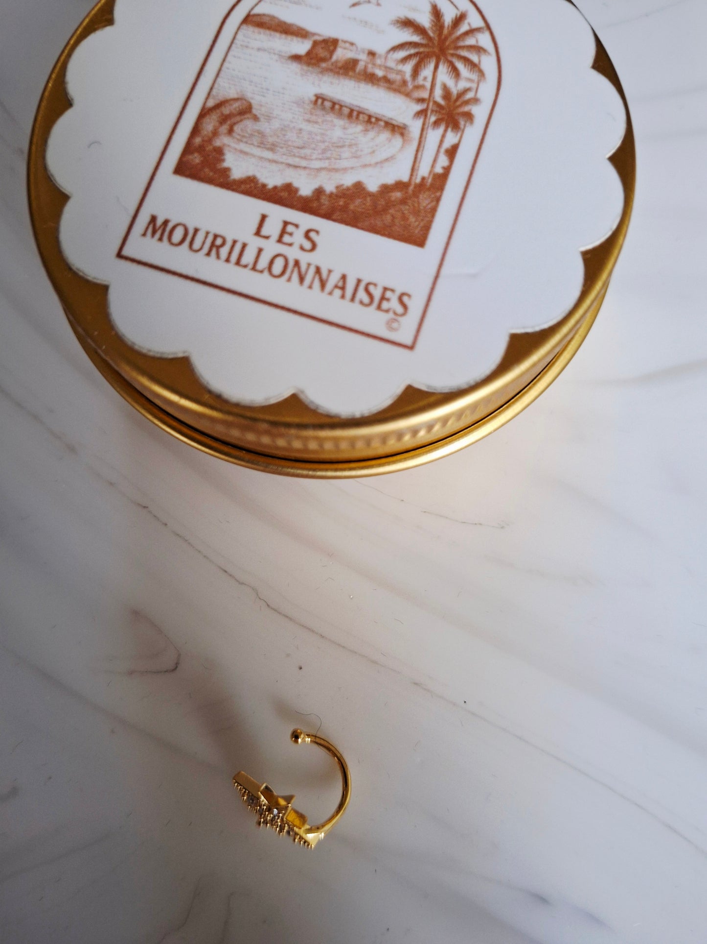 Bague d'oreille capucine anneau fin avec étoile